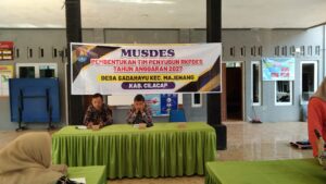 PEMERINTAH DESA SADAHAYU LAKSANAKAN MUSYAWARAH DESA PEMBENTUKAN TIM PENYUSUN RKP DESA TAHUN 2027